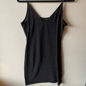 Sparkly black mini dress